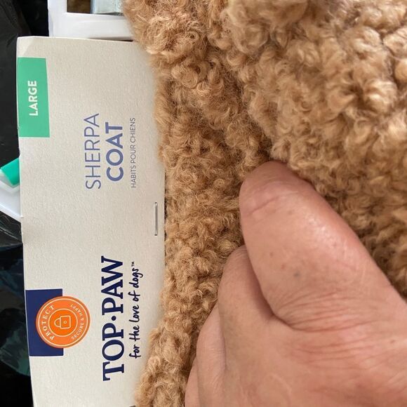 Top Paw Large Dog Sherpa Coat Fleece Jacket Warm Pet Outerwear - Picture 3 of 4